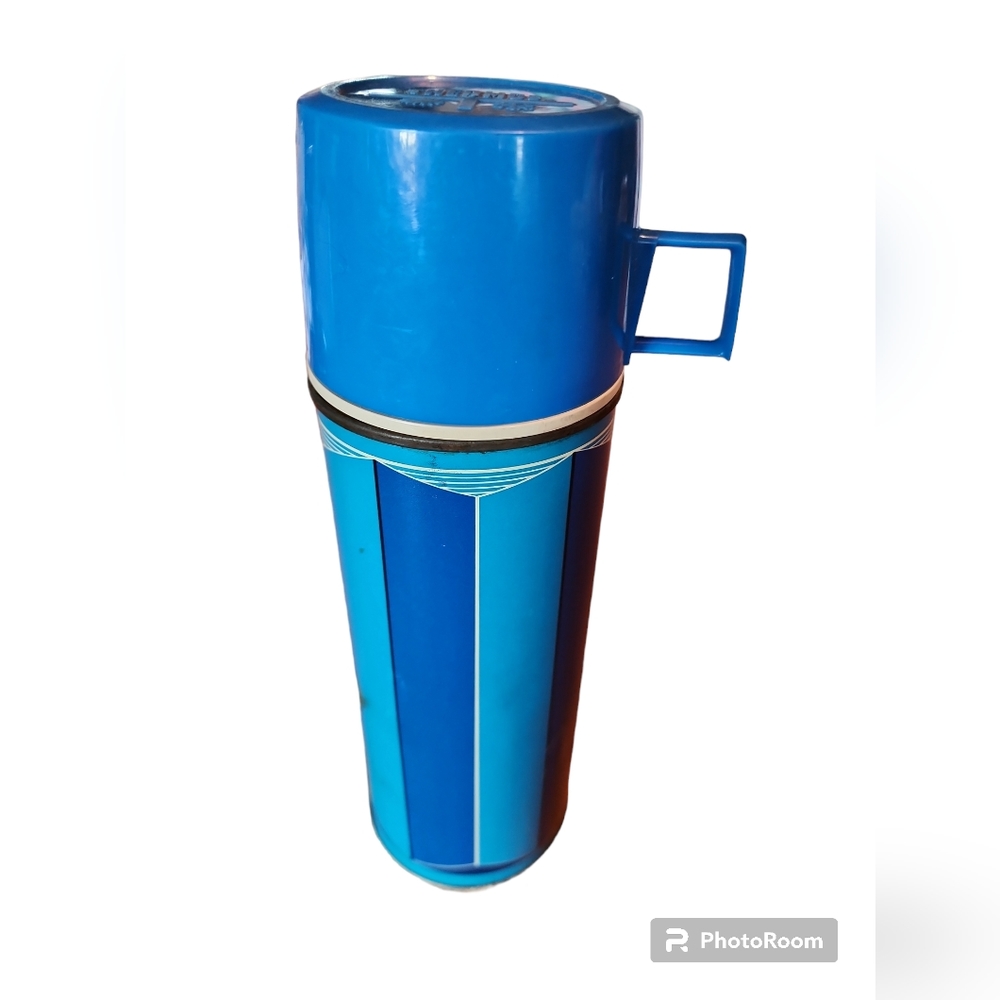 Vintage 1970's King Seeley Blue Thermos
